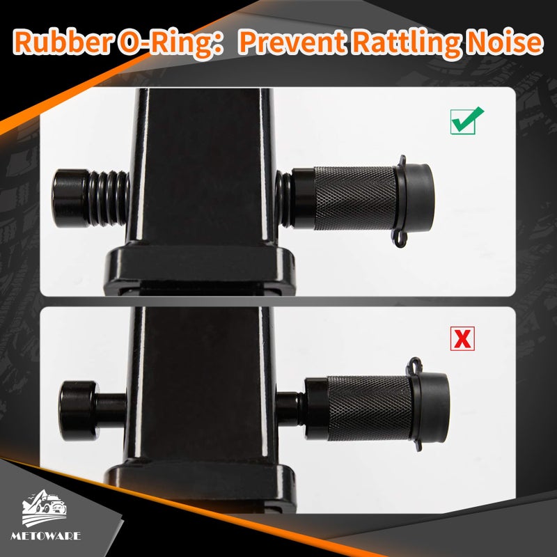 METOWARE Trailer Hitch Lock Hitch Receiver Pin Lock Fits Class III IV V and 2â€- 3-1/2" Receiver with 5/8" Dia 4â€ Lock Pin and 8 Anti-Rattle Rubber O-Rings Receiver Hitch Lock (1 Pack) - Image 5